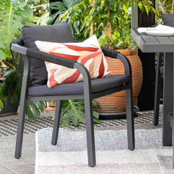 Pacific Outdoor Dining Chair, Black