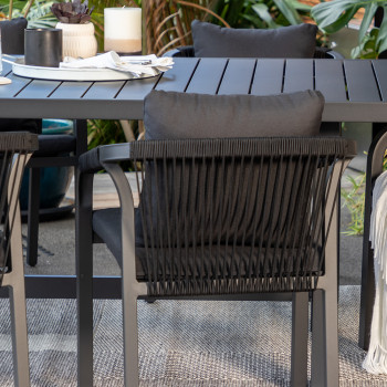 Pacific Outdoor Dining Chair, Black