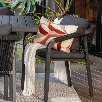 Pacific Outdoor Dining Chair, Black