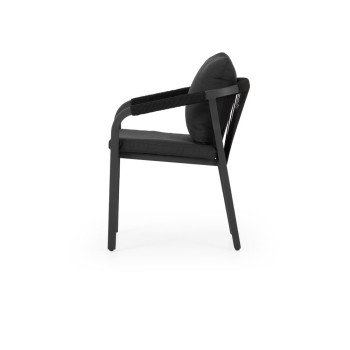 Pacific Outdoor Dining Chair, Black
