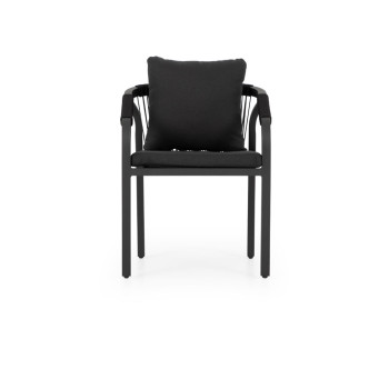 Pacific Outdoor Dining Chair, Black