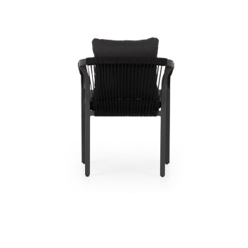 Pacific Outdoor Dining Chair, Black