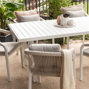 Pacific Outdoor Dining Table - W207, White