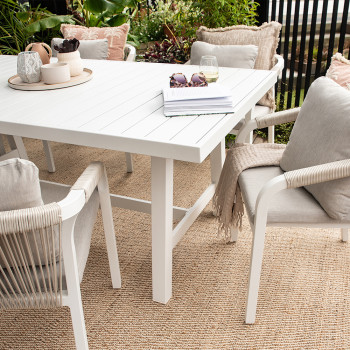 Pacific Outdoor Dining Table - W207, White