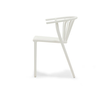 Zane Outdoor Dining Chair, White