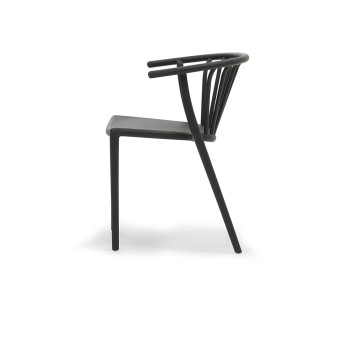 Zane Outdoor Dining Chair, Charcoal