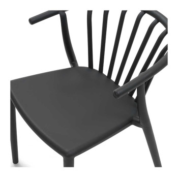 Zane Outdoor Dining Chair, Charcoal