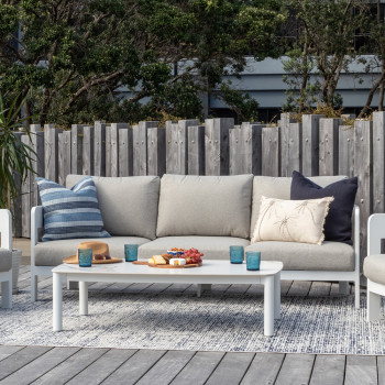 Noosa Outdoor 3 Seater, White