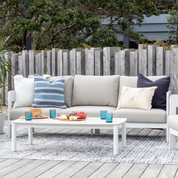 Noosa Outdoor 3 Seater, White