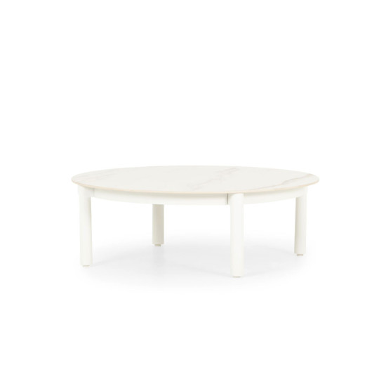 Noosa Outdoor Round Coffee Table, White