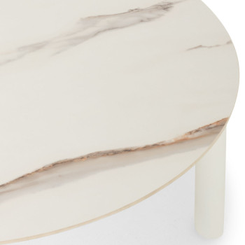 Noosa Outdoor Round Coffee Table, White