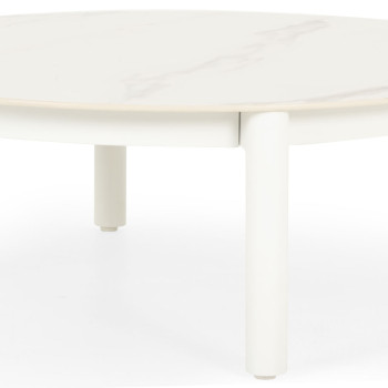 Noosa Outdoor Round Coffee Table, White