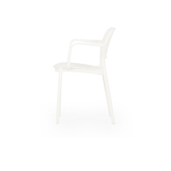Avery Outdoor Dining Chair with Arm, White