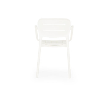 Avery Outdoor Dining Chair with Arm, White