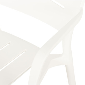 Avery Outdoor Dining Chair with Arm, White