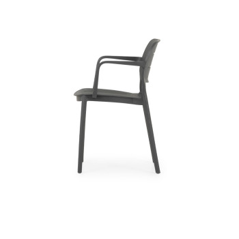 Avery Outdoor Dining Chair with Arm, Gunmetal