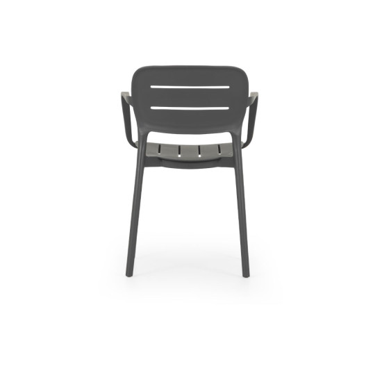 Avery Outdoor Dining Chair with Arm, Gunmetal