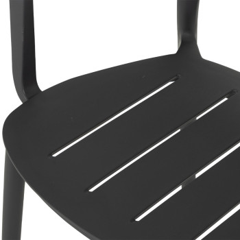 Avery Outdoor Dining Chair with Arm, Gunmetal