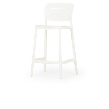 Avery Outdoor Barstool, White