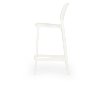 Avery Outdoor Barstool, White