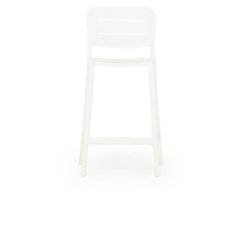 Avery Outdoor Barstool, White