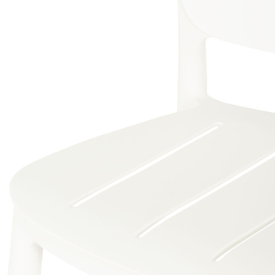 Avery Outdoor Barstool, White