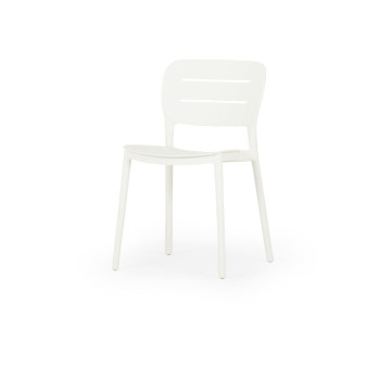 Avery Outdoor Dining Chair, White