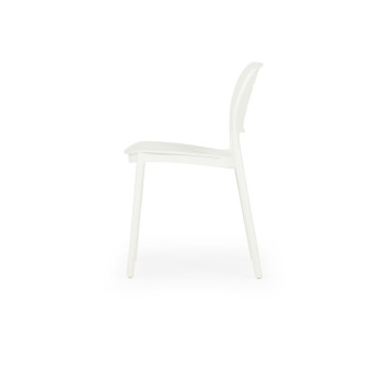 Avery Outdoor Dining Chair, White