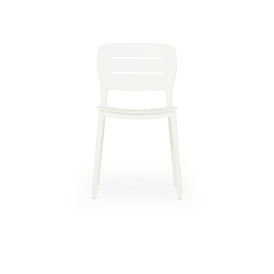 Avery Outdoor Dining Chair, White