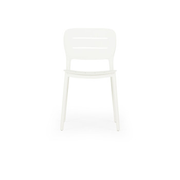 Avery Outdoor Dining Chair, White