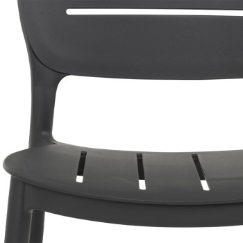 Avery Outdoor Dining Chair, Gunmetal