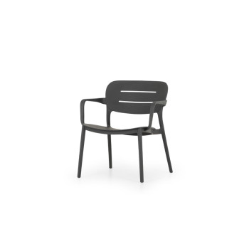 Avery Outdoor Lounge Chair, Gunmetal