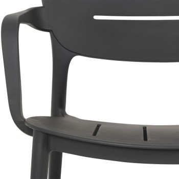 Avery Outdoor Lounge Chair, Gunmetal