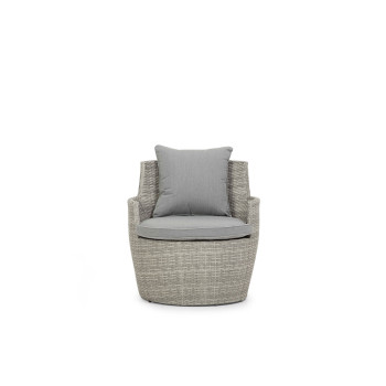 Capri Outdoor 3 Piece Balcony Set, Grey/White