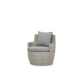 Capri Outdoor 3 Piece Balcony Set, Grey/White