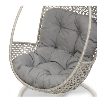 Capri Outdoor Egg Chair, Grey/White