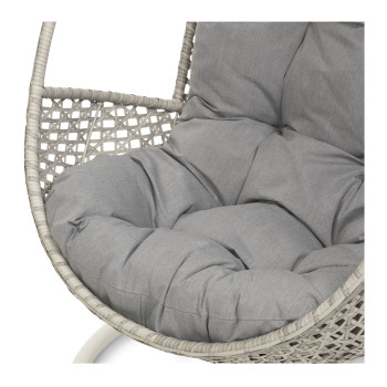 Capri Outdoor Egg Chair, Grey/White