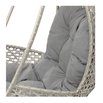 Capri Outdoor Egg Chair, Grey/White