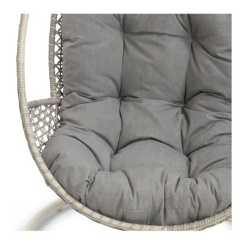 Capri Outdoor Egg Chair, Grey/White