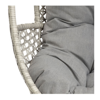 Capri Outdoor Egg Chair, Grey/White