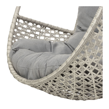 Capri Outdoor Egg Chair, Grey/White