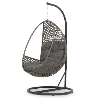 Capri Outdoor Egg Chair, Grey/ Gunmetal