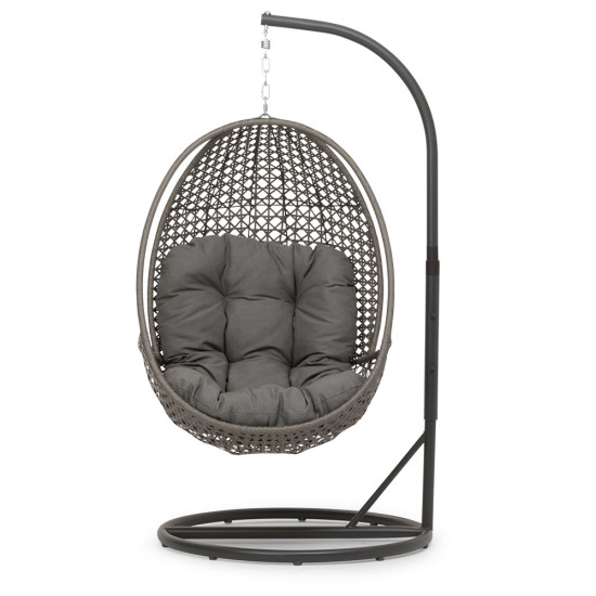 Capri Outdoor Egg Chair, Grey/ Gunmetal