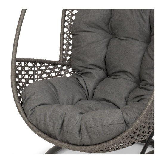 Capri Outdoor Egg Chair, Grey/ Gunmetal
