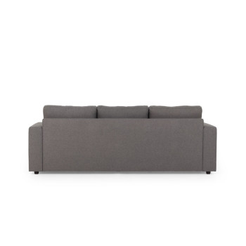Brooke Chaise Sofa, Dark Grey