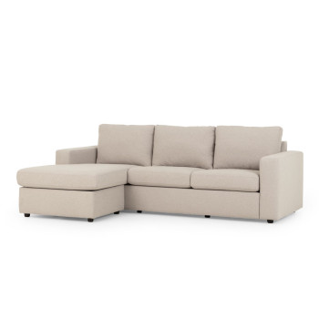 Brooke Chaise Sofa, Light Grey