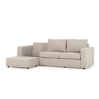 Brooke Chaise Sofa, Light Grey