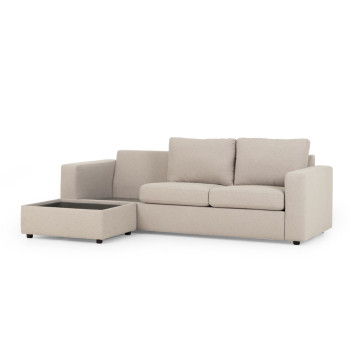 Brooke Chaise Sofa, Light Grey