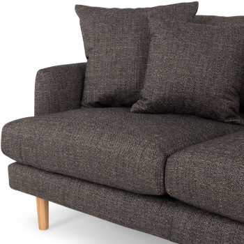 Samara 2  Seater Sofa, Charcoal