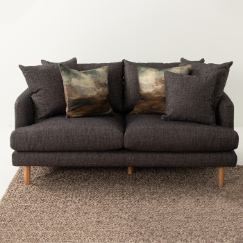 Samara 2  Seater Sofa, Charcoal